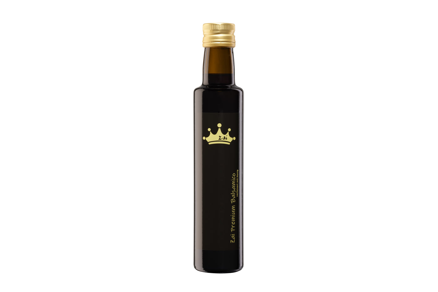 Fünf Jahre gereifter Balsamico mit Honig in einer 250 ml Glasflasche. Ideal zum Verfeinern von Gerichten.